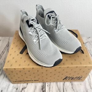 Rival Athletic Sneakers Men’s Size 8 Gray Lightweight Lace Up Knit Running NWOT